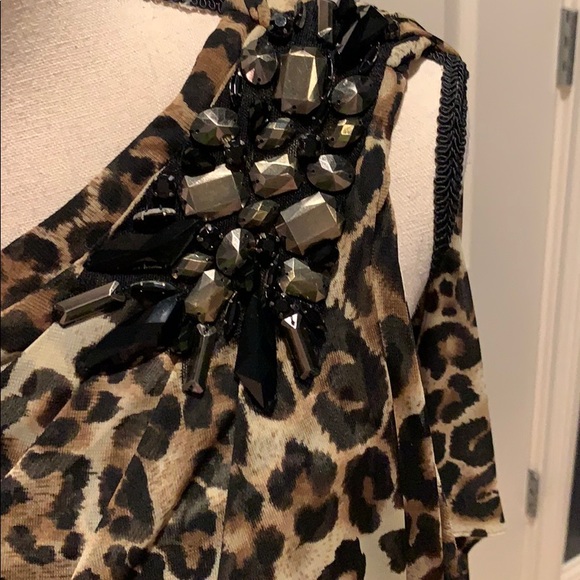Cache Leopard Dress One Shoulder - Picture 2 of 4